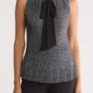 DKNY black & white sleeveless XS blouse